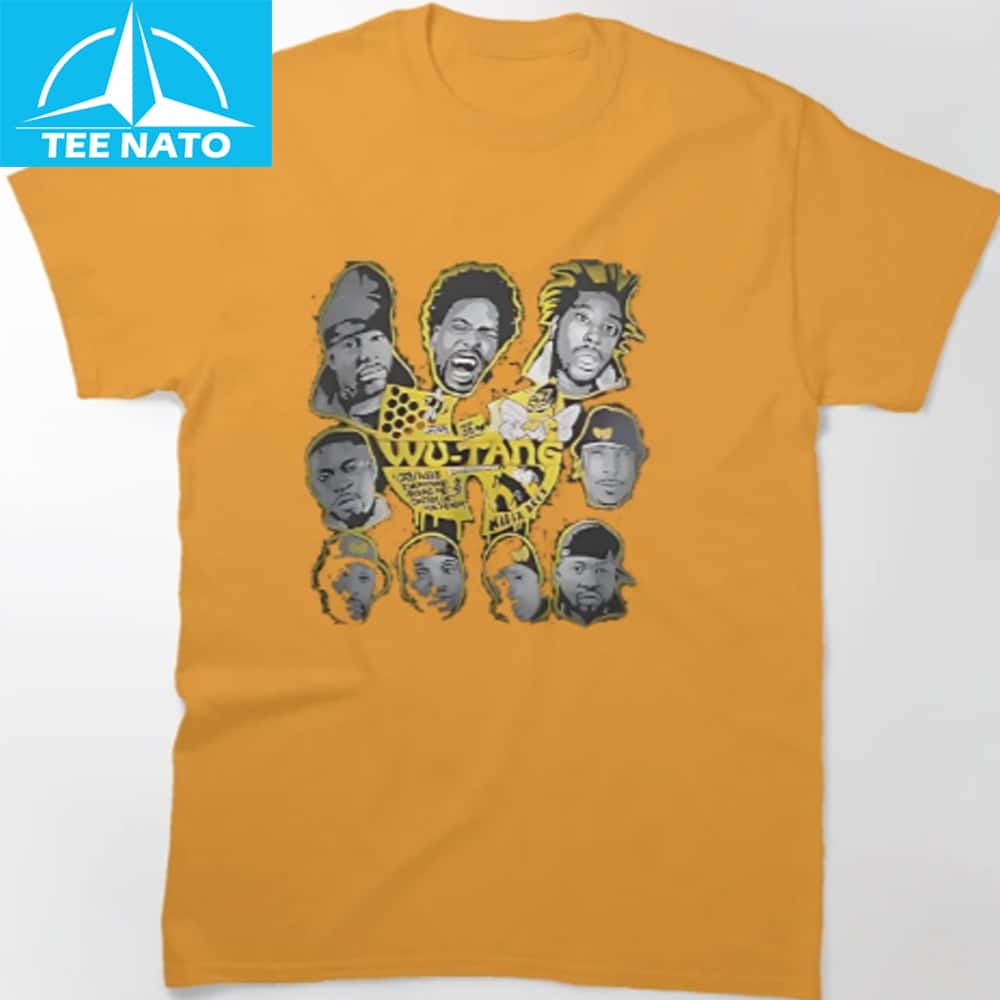 Alternative view of the Wu-Tang Clan Members Head Artwork Shirt