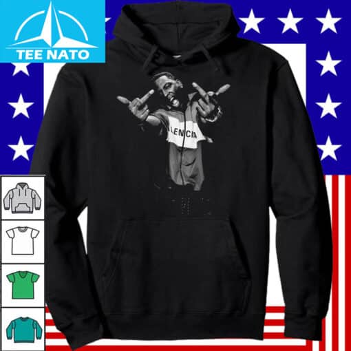 Young Dolph Flipping Off Balenciaga Jacket Shirt - Image 5