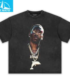 Young Dolph Rapper PRE Dolphin Chain Shirt2