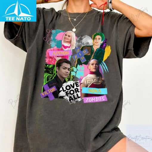 Zombies Disney Movie Love For All Graphic Shirt - Image 5