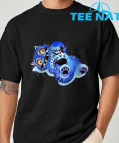Cute Derpy Tiger and Bird Japanese Art T Shirt 2