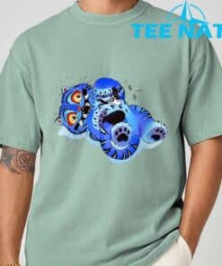 Cute Derpy Tiger and Bird Japanese Art T Shirt 3