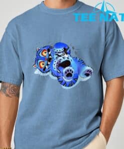 Cute Derpy Tiger and Bird Japanese Art T Shirt 4