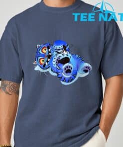 Cute Derpy Tiger and Bird Japanese Art T Shirt 5