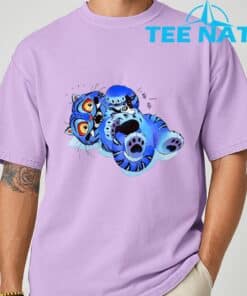 Cute Derpy Tiger and Bird Japanese Art T Shirt 6