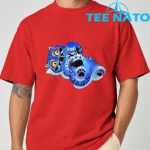 Cute Derpy Tiger and Bird Japanese Art T Shirt 8