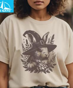 Halloween Bunny Shirt Bunny Witch Hat Shirt2