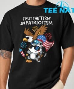 I Put The Tism in Patriotism Athletic Eagle T Shirt 2