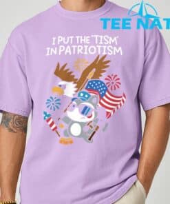 I Put The Tism in Patriotism Athletic Eagle T Shirt 6
