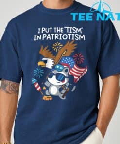 I Put The Tism in Patriotism Athletic Eagle T Shirt 9