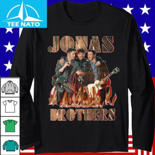Jonas Brothers Burning Guitars Band Music Shirt - Image 3