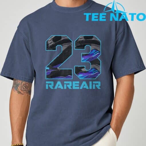 Number 23 8 Aqua Matching Tee Color Match Graphic lb172 T-Shirt - Image 5