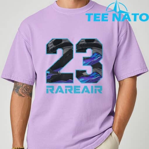 Number 23 8 Aqua Matching Tee Color Match Graphic lb172 T-Shirt - Image 6