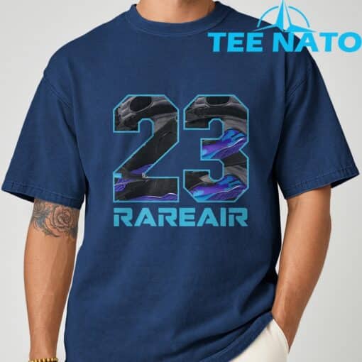 Number 23 8 Aqua Matching Tee Color Match Graphic lb172 T-Shirt - Image 9
