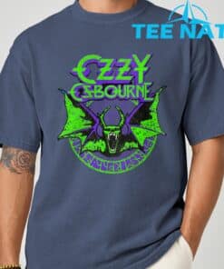 Ozzy Osbourne Bat Circle Neon V2 T Shirt 5
