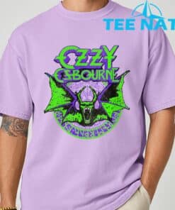 Ozzy Osbourne Bat Circle Neon V2 T Shirt 6
