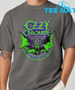 Ozzy Osbourne Bat Circle Neon V2 T Shirt 7
