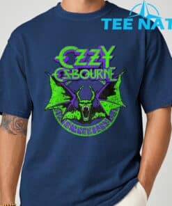 Ozzy Osbourne Bat Circle Neon V2 T Shirt 9