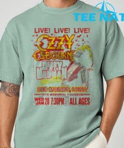 Ozzy Osbourne Diary Tour Des Moines Iowa T Shirt 3