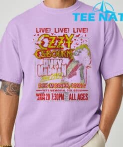Ozzy Osbourne Diary Tour Des Moines Iowa T Shirt 6