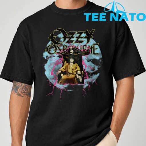 Ozzy Osbourne Pink Lighting T-Shirt - Image 3