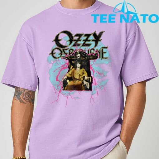 Ozzy Osbourne Pink Lighting T-Shirt - Image 7