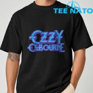 Ozzy Osbourne Purple and Blue Logo T Shirt 2