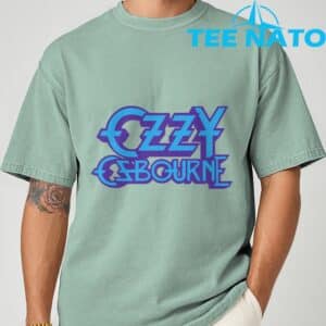 Ozzy Osbourne Purple and Blue Logo T Shirt 3