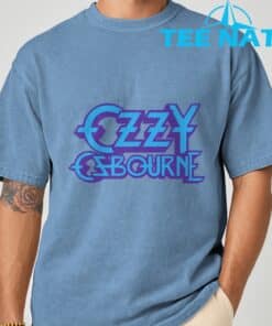 Ozzy Osbourne Purple and Blue Logo T Shirt 4