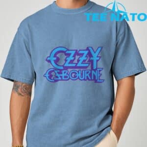 Ozzy Osbourne Purple and Blue Logo T Shirt 4