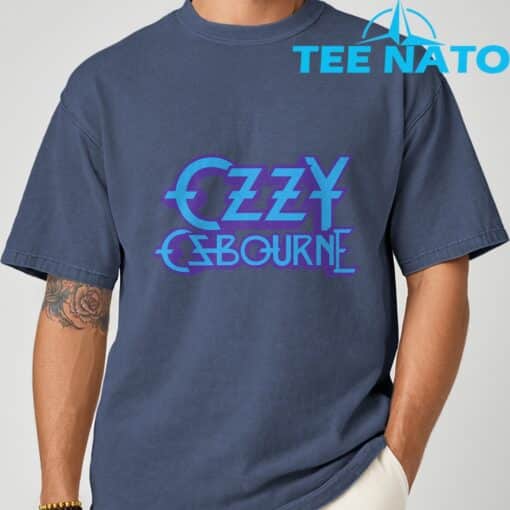 Ozzy Osbourne Purple and Blue Logo T-Shirt - Image 8