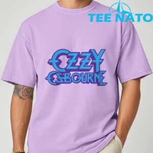 Ozzy Osbourne Purple and Blue Logo T Shirt 6