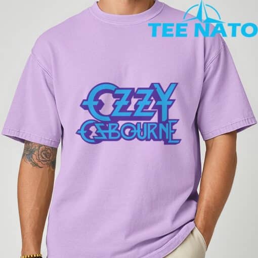 Ozzy Osbourne Purple and Blue Logo T-Shirt - Image 7