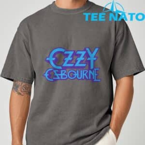 Ozzy Osbourne Purple and Blue Logo T Shirt 7