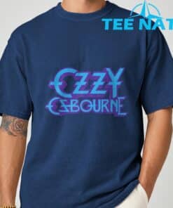Ozzy Osbourne Purple and Blue Logo T Shirt 9