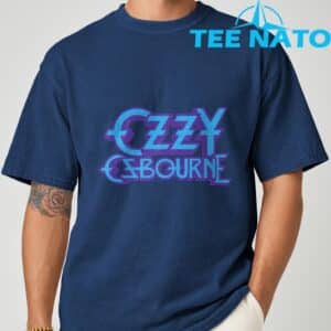 Ozzy Osbourne Purple and Blue Logo T Shirt 9