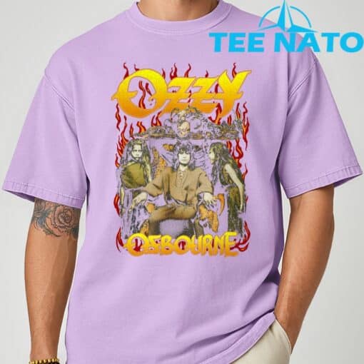 Ozzy Osbourne Red Flame T-Shirt - Image 10