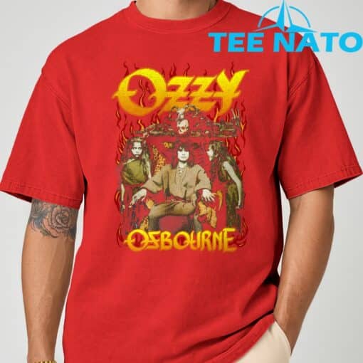 Ozzy Osbourne Red Flame T-Shirt - Image 5
