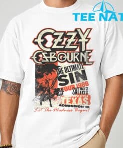 Ozzy Osbourne The Ultimate Sin Tour Silver T Shirt 1