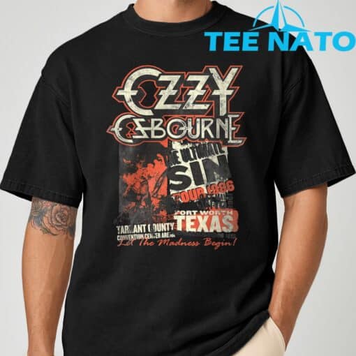 Ozzy Osbourne The Ultimate Sin Tour Silver T-Shirt