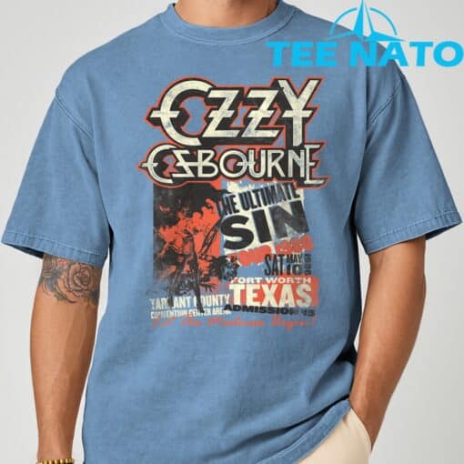 Ozzy Osbourne The Ultimate Sin Tour Silver T-Shirt - Image 9