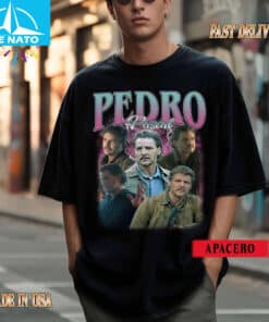 Pedro Pascal Actor Vintage Style Collage Shirt2