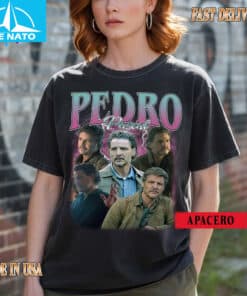 Pedro Pascal Actor Vintage Style Collage Shirt3