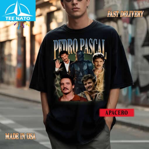 Pedro Pascal The Mandalorian Last of Us Actor Collage Shirt - Image 5