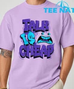 Retro Talk is Cheap 8 Aqua Matching Color Match Men Women T Shirt 4