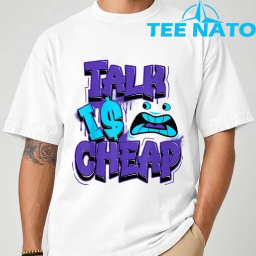 Retro Talk is Cheap 8 Aqua Matching Color Match Men Women T-Shirt