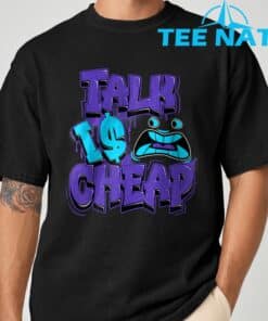 Retro Talk is Cheap 8 Aqua Matching Color Match Men Women T Shirt 7