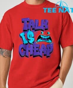 Retro Talk is Cheap 8 Aqua Matching Color Match Men Women T Shirt 8