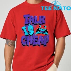 Retro Talk is Cheap 8 Aqua Matching Color Match Men Women T Shirt 8
