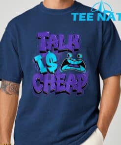 Retro Talk is Cheap 8 Aqua Matching Color Match Men Women T Shirt 9